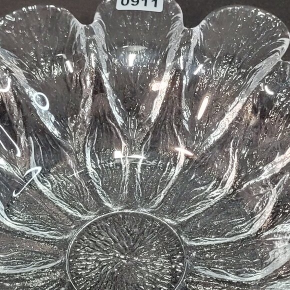 Vintage Holmegaard 9" Glass Daisy Bowl designed by Sidse Werner, Danish MCM - Picture 3 of 6